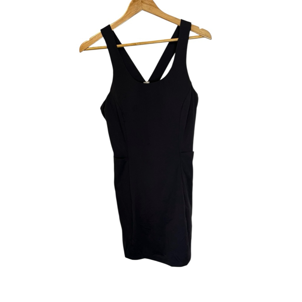 Women's Friday Black Mini Dress with Built-in Shorts Size M Skort Athletic